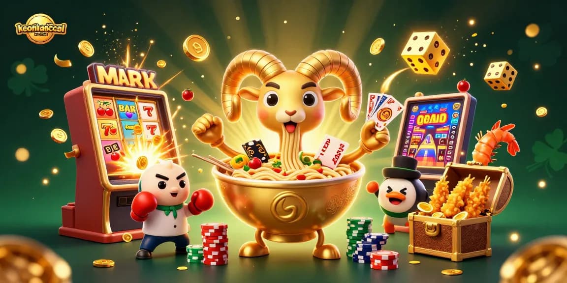 Engage with thrilling games at keonhacai5nam featuring a vibrant 3D casino illustration full of action.