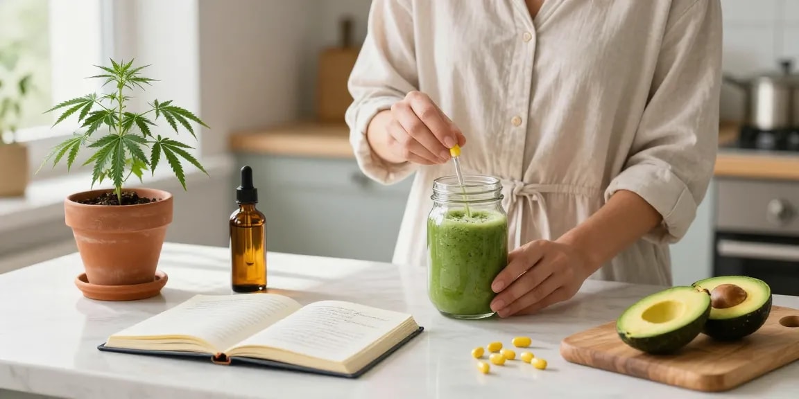 Creación de contenido de marketing sobre aceites de CBD y productos naturales orgánicos de bienestar.