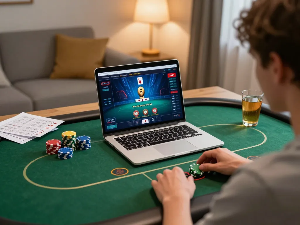 Enjoy exciting online gaming at bj886 with poker interface and strategic setup for responsible gambling.