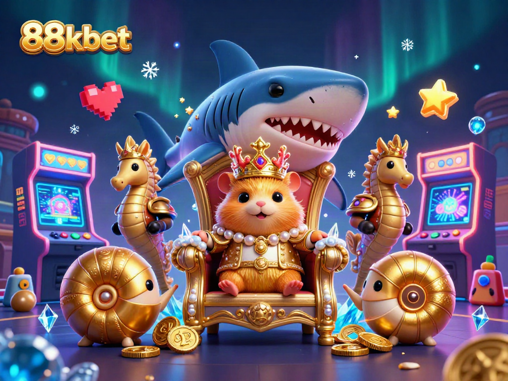 Engage with thrilling casino adventures on 88kbet featuring a golden hamster king and dynamic game elements.
