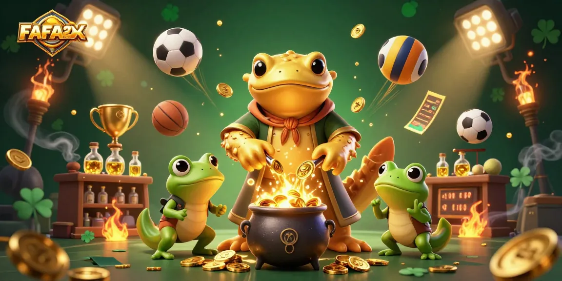 Engage with FAFA828TH through a vibrant 3D illustration of a golden salamander alchemist and dynamic gaming elements.