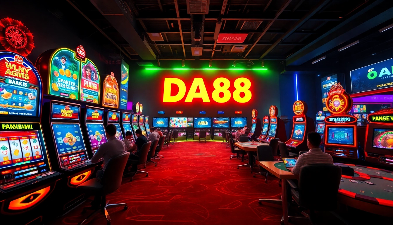 Exciting gaming experience at DA88, featuring diverse betting games and a vibrant atmosphere.