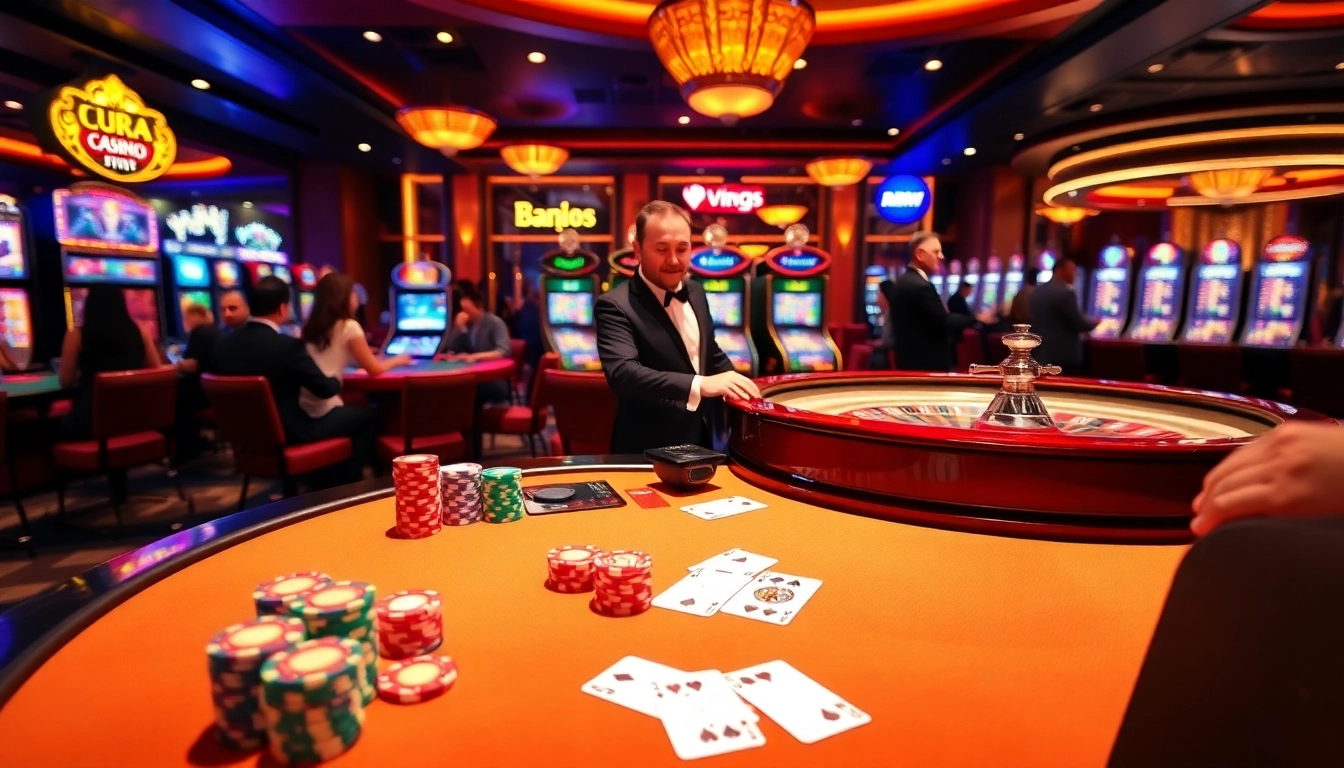 Experience win55 online with vibrant casino action featuring poker chips and a roulette wheel.
