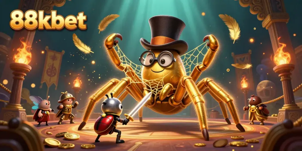 Engage in thrilling gameplay with 88kbet's vibrant casino scene filled with enchanting characters.