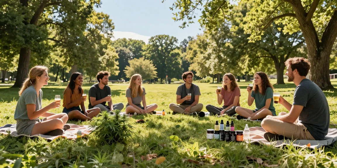 Join friends in nature to buy shatter Canada and explore premium CBD products amidst greenery and sunshine.