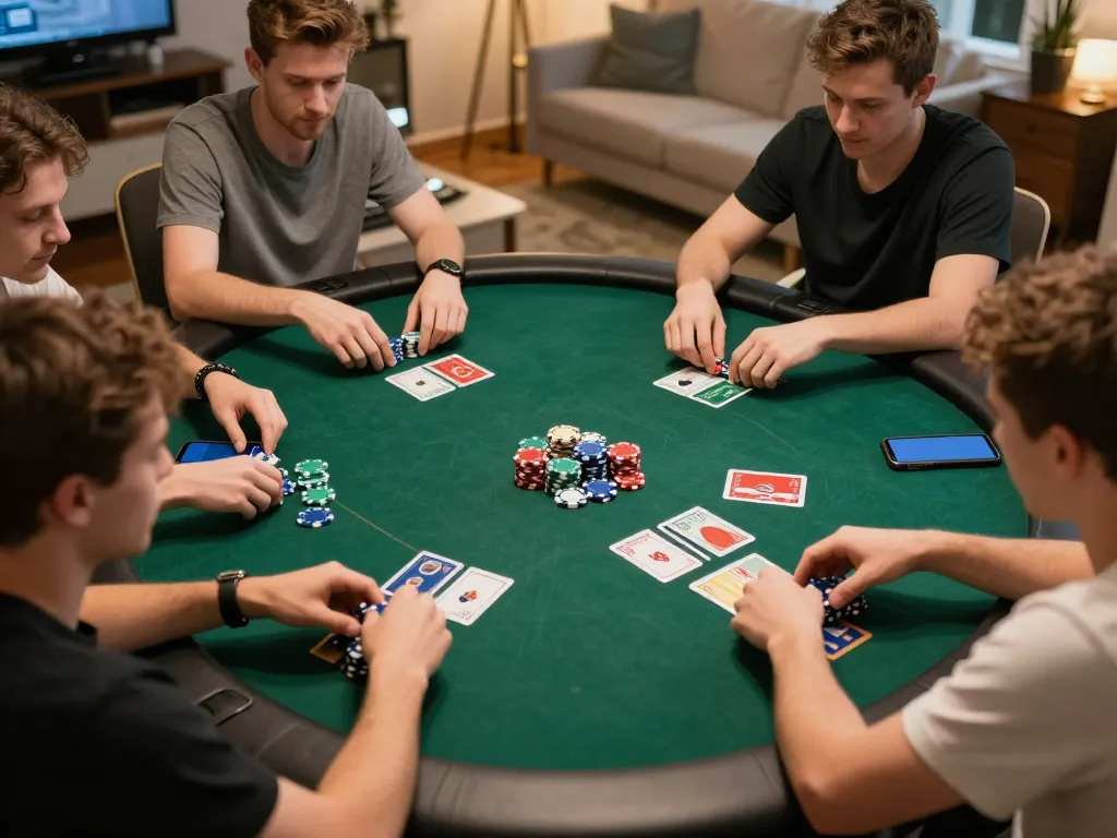 Join the excitement of go8 online poker gameplay with vibrant chips and cards on a premium table.