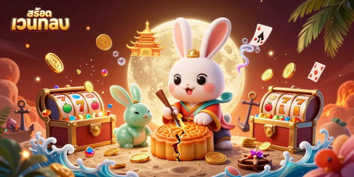 Experience the thrill of สล็อตเว็บตรง with vibrant moon rabbits and dynamic game elements.