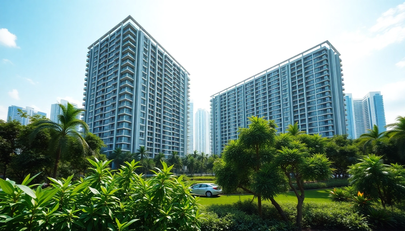 A serene view of tampines st 95 ec showcasing modern architecture and lush greenery.