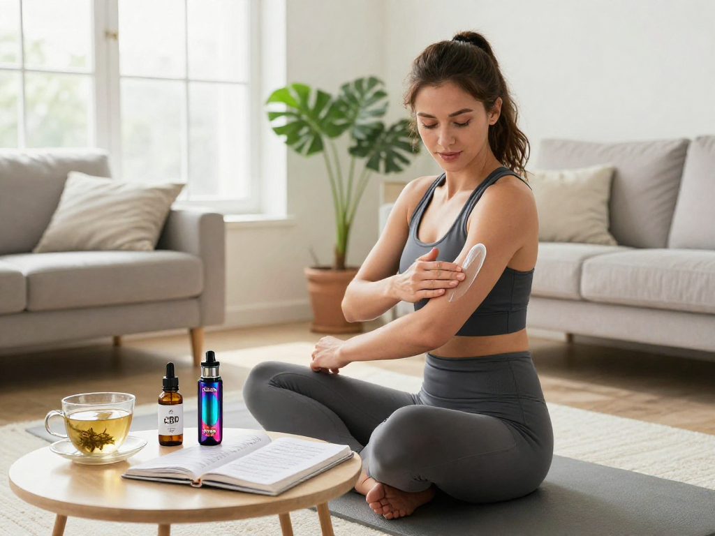 Packman vape instructions highlighted in a natural wellness scene featuring CBD oil, hemp extract, and a stylish vape device in a bright space.