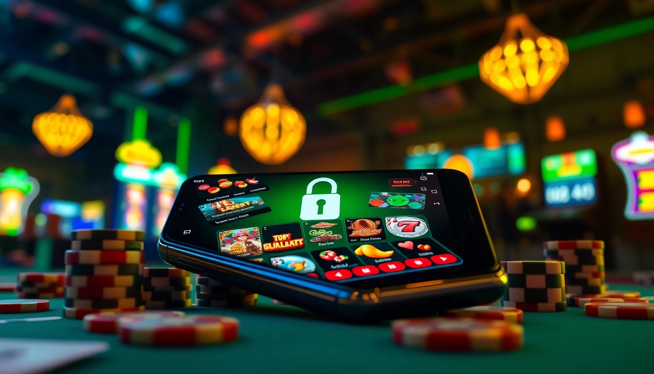 Experience the thrill of online gaming at https://lucky88.direct/ with a vibrant mobile app interface showcasing trusted gambling options.