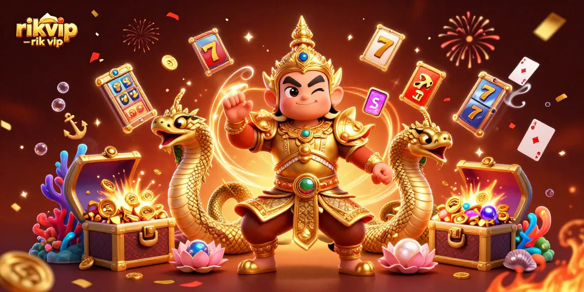 Join the excitement at rikvip - rik vip with 3D guardians and slot games lighting up the scene.